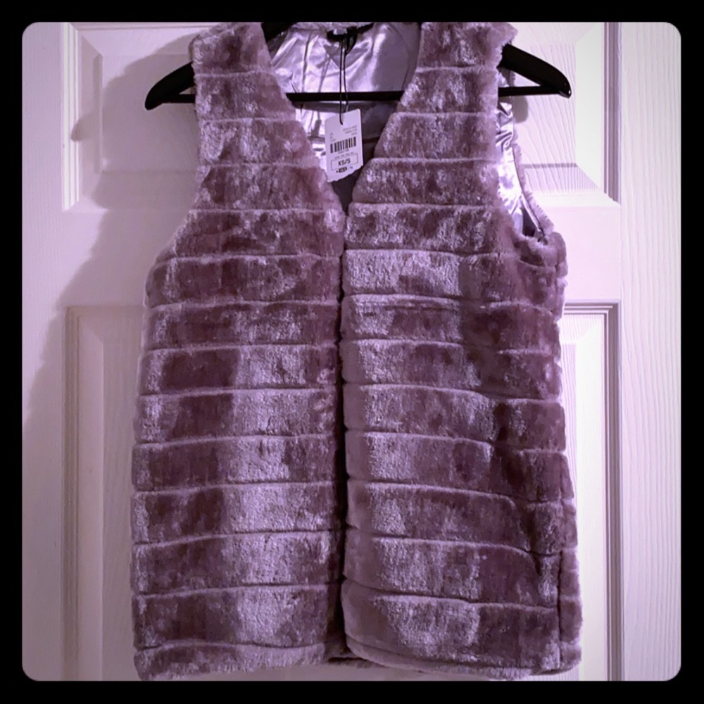 NWT faux fur vest